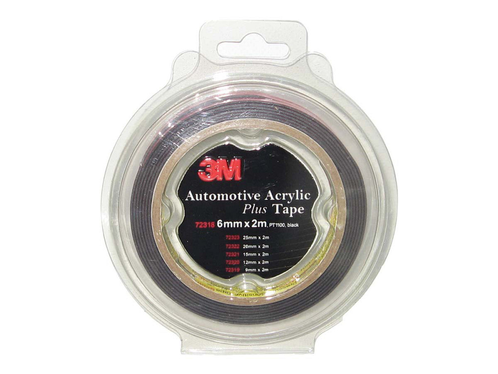 Скотч двосторонній 3 М (72319) 9мм х2м x1,2мм, блістер/ чорний/ посиленний Винница - изображение 1
