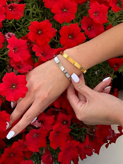 Cartier набір із двох браслетів із викрутками лимонне та біле золото / можна окремо Одеса - фото 1