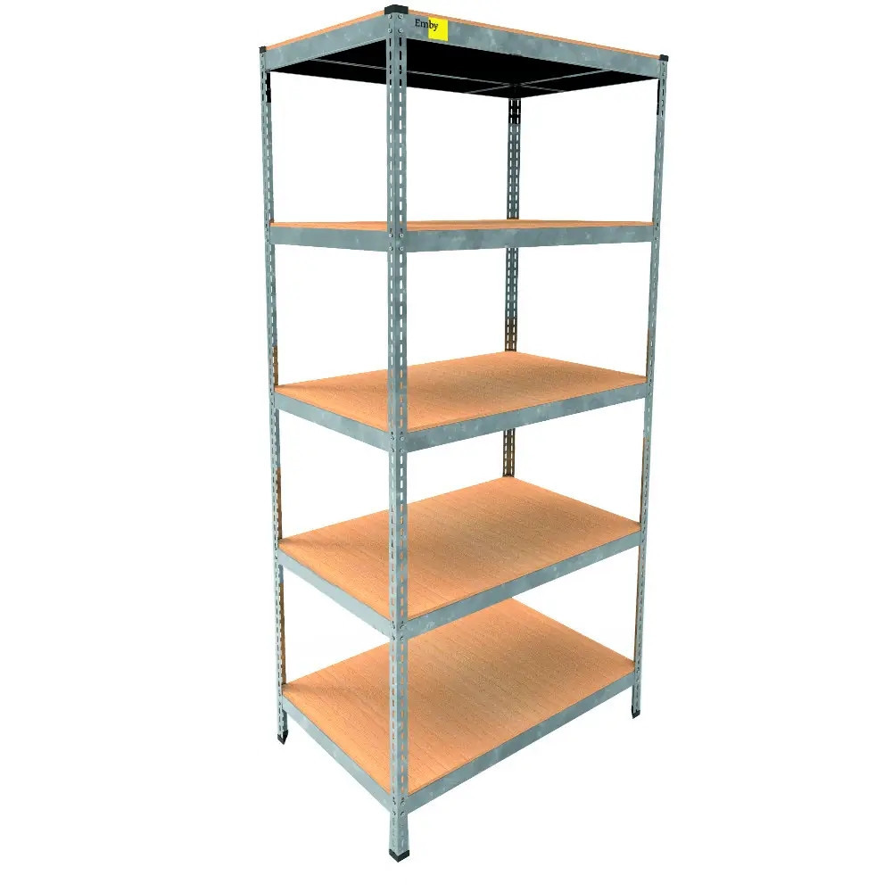 Металлический стеллаж Emby Light Series (размер 2100х900x600мм) 5 полок ДСП до 100кг Оцинкованный Винница - изображение 4
