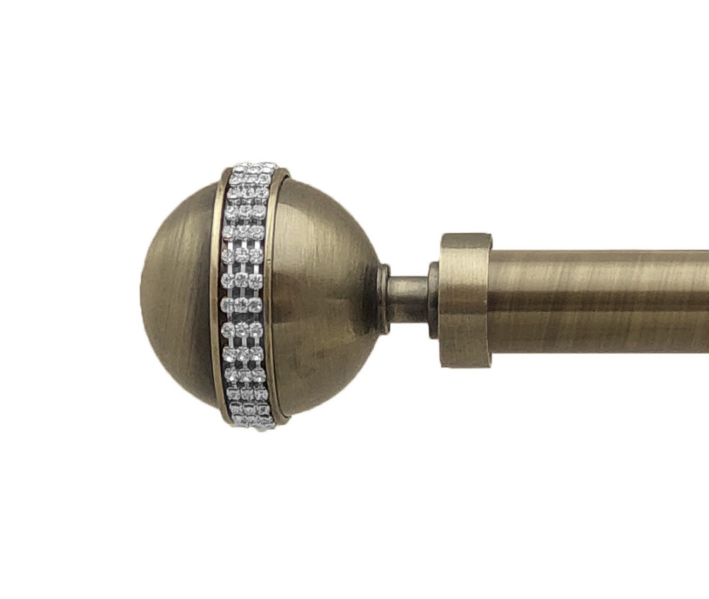 Карниз Orvit Авея металевий однорядний техно гладка труба кільце металеве Антик 25 мм 200 см (00-00025793) Львов - изображение 2