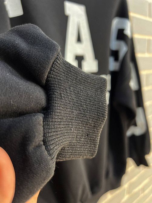 Свитшот женский DAVRAS 6000 оверсайз удлиненный надпись на спине PLEASED утепленный на флисе one size, черный, one size Киев - изображение 15