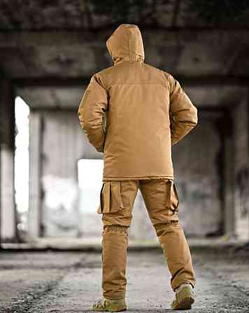 Зимний тактический мужской костюм койот куртка штаны на синтепоне с подтяжками теплый закрывает поясницу 54 р Одесса