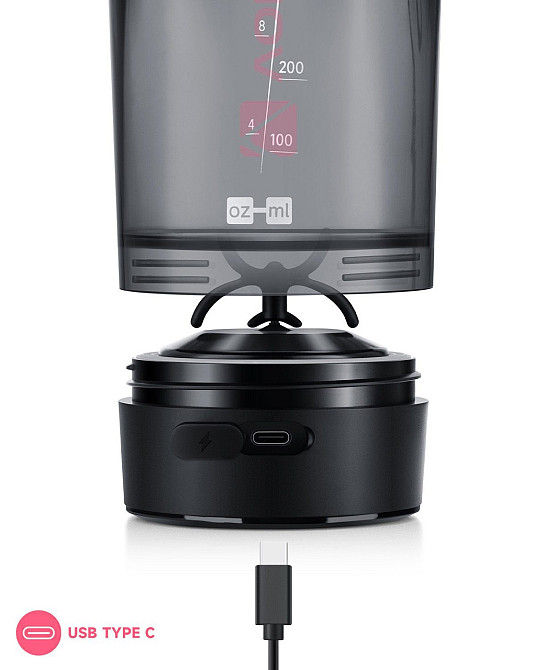 Шейкер спортивний електричний VOLTRX Gallium 700 мл. Tritan Pink Кам'янське - фото 7