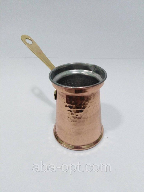 Турка мідна з ручкою з латуні V 0,4 л (шт.) Одеса - фото 1