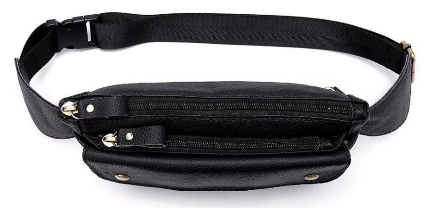 Бананка кожаная Vintage 14809 Черная Киев - изображение 3