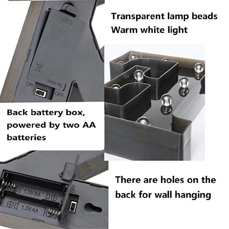 Літера з підсвіткою Y об'ємна маленька 22 на 18 см чорний Київ - фото 3