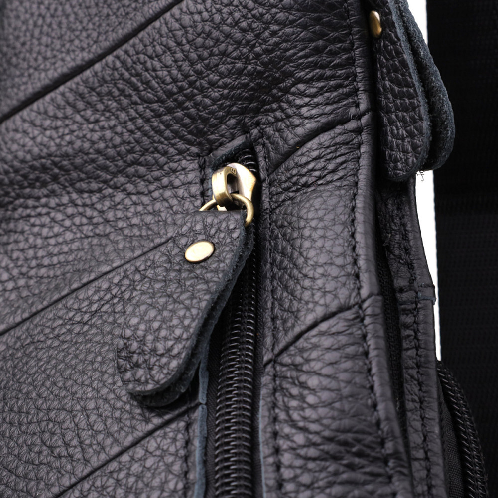 Сумка через плечо из натуральной кожи Vintage 22958 Черный Киев - изображение 7