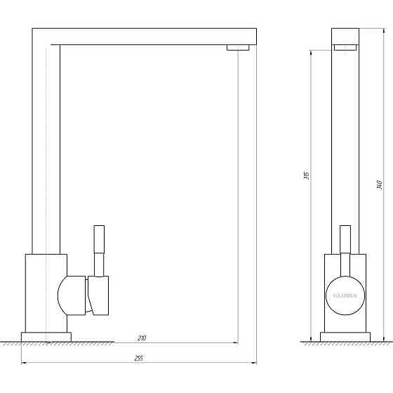 Змішувач для кухні Globus Lux ALPEN SUS-112 (000015048) Київ