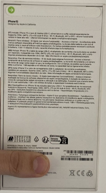 Айфон: iPhone 15 128Gb. Black Київ - фото 1