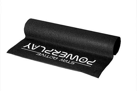 Килимок для йоги та фітнесу PowerPlay 4010 PVC Yoga Mat Чорний (173x61x0.6) Кам'янське