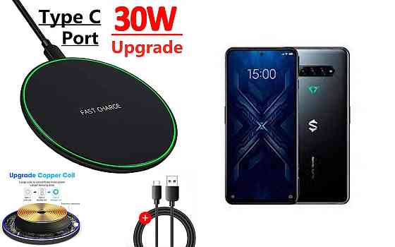 Бездротовий зарядний пристрій Copper до 30W для Samsung Galaxy S10, S10 Plus, S10е, USB-C, LED Київ