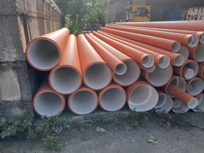 Труба гофрована каналізаційна двошарова 200 мм 6 м SN8 Киев - изображение 3