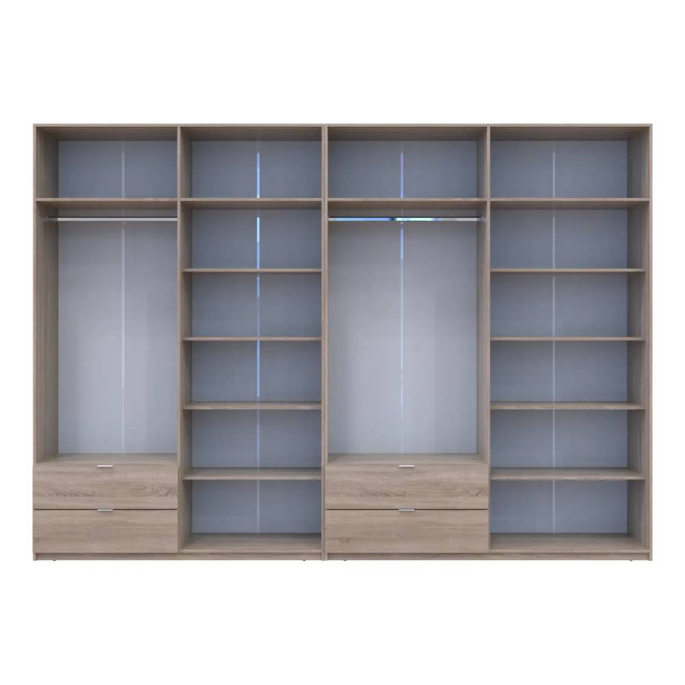 Шафа для одягу Doros Лукас Дуб сонома 4+4 ДСП 340х50х240 DRS-011711 (42005139) Львів - фото 5