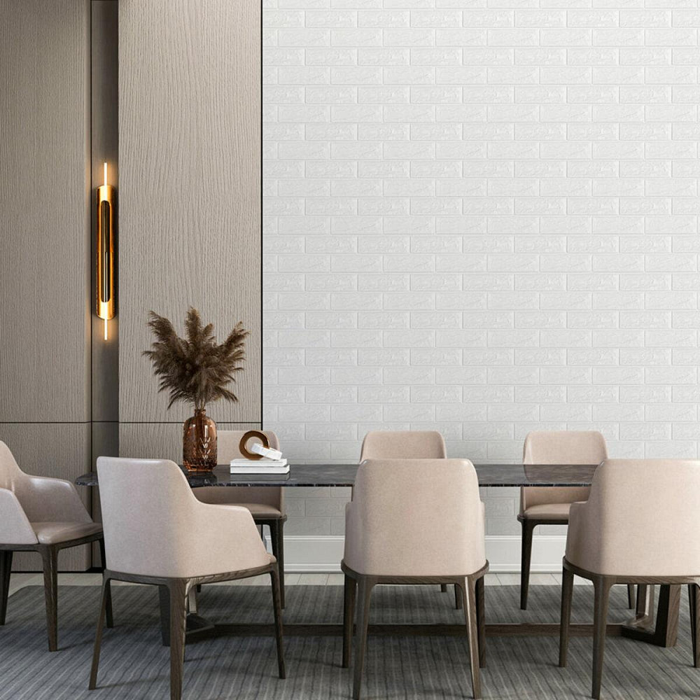 Белая самоклеящаяся 3D панель под кирпич Киев - изображение 5