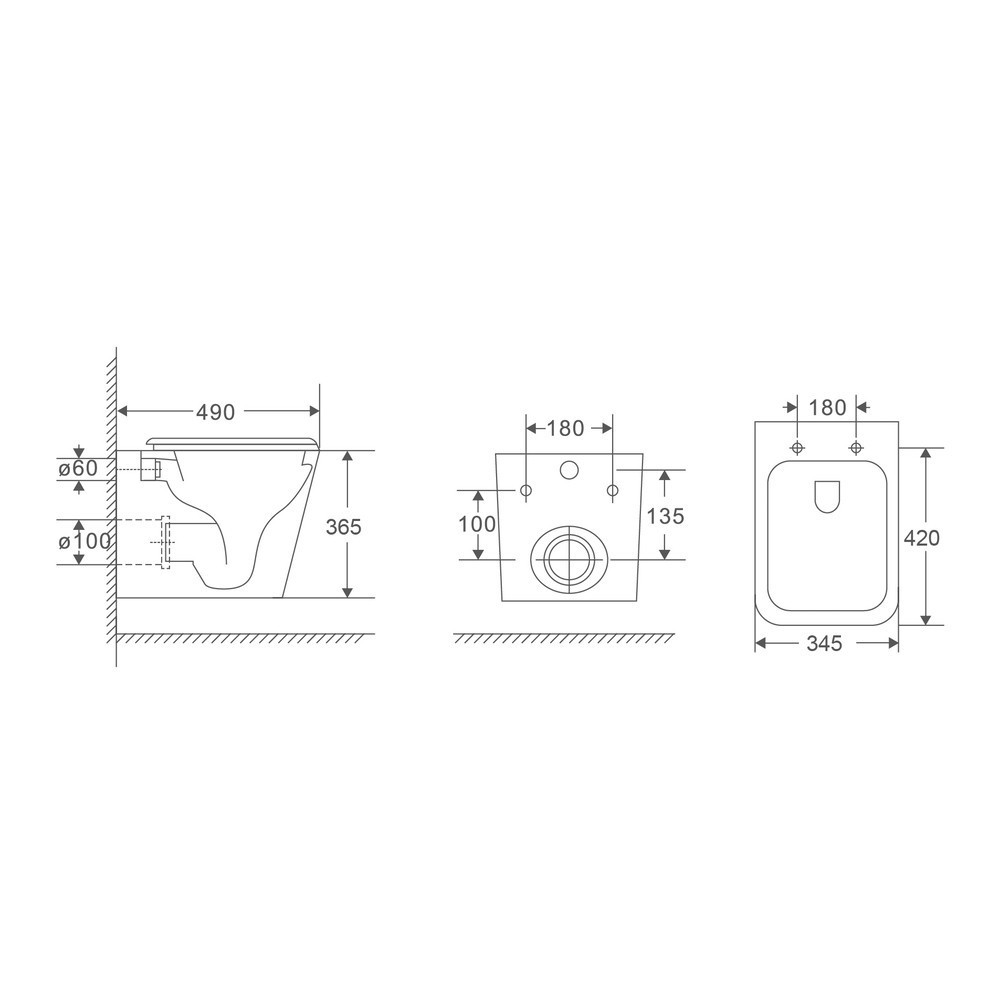 Комплект Grohe Set Унітаз QUADRO-0301-T3 + Інсталяція 38536001 + панель 38732000 (38536001QUADRO030 ( 17164 ) ( 16009 ) Харків - фото 10