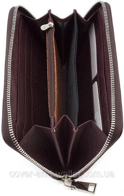 Великий шкіряний гаманець на блискавці з ремінцем для руки Marco Coverna MC 7003 Київ - фото 2