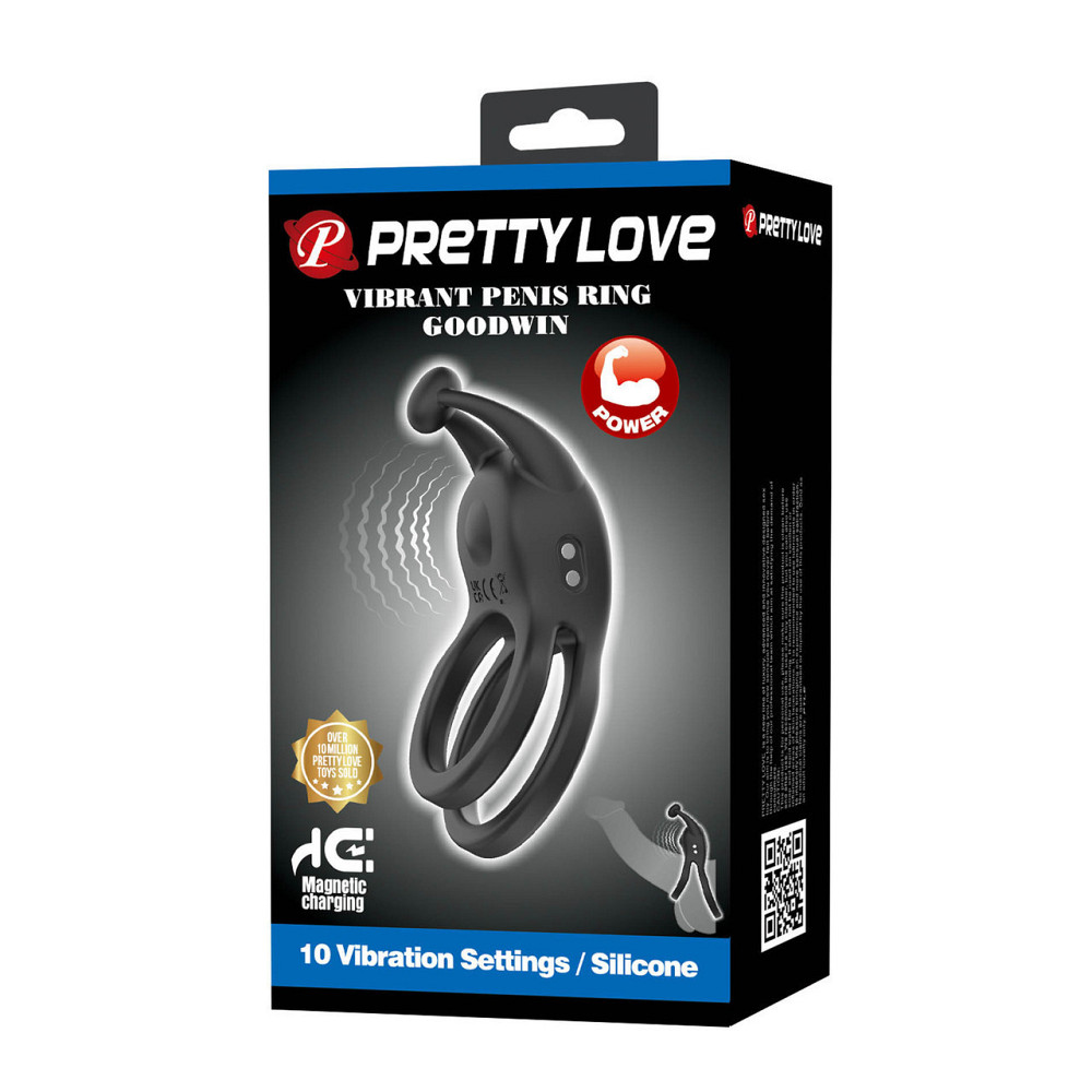 Кільце ерекційне Pretty Love - Goodwin Vibrating Double Penis Ring, BI-210222 Sex Aura Київ - фото 10
