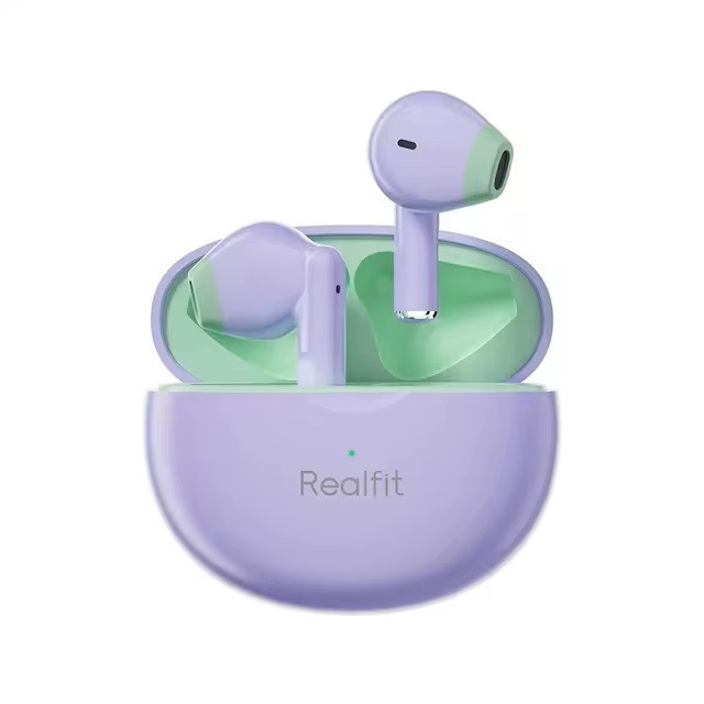 Безпровідні навушники Realfit F2 Pro, активне шумозаглушення, Bluetooth 5.3,з мікрофоном, Фіолетові Запоріжжя - фото 1