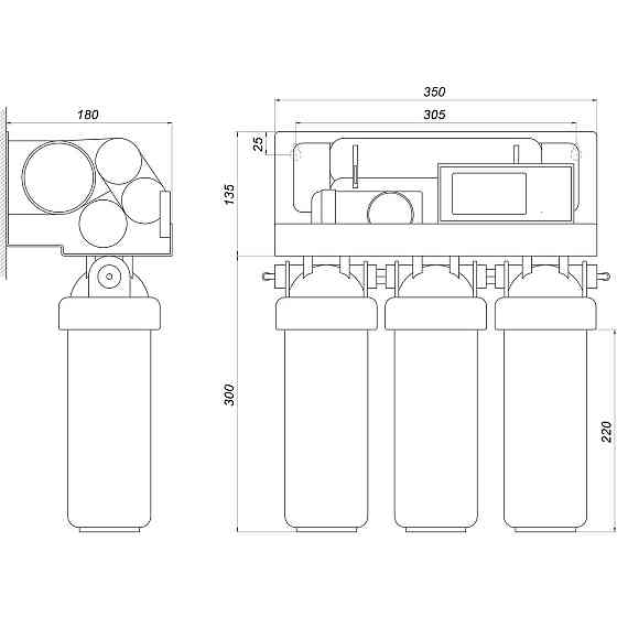 Система обратного осмоса OasisPro, насос + ПЛАСТ. бак, минерализатор, блок управления BSL02M-RO-75 Киев