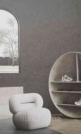 Шпалери вінілові на флізеліні AdaWall Roka 1.06х10 під камінь структурні чорні прожилки золотом 23107-5 Київ