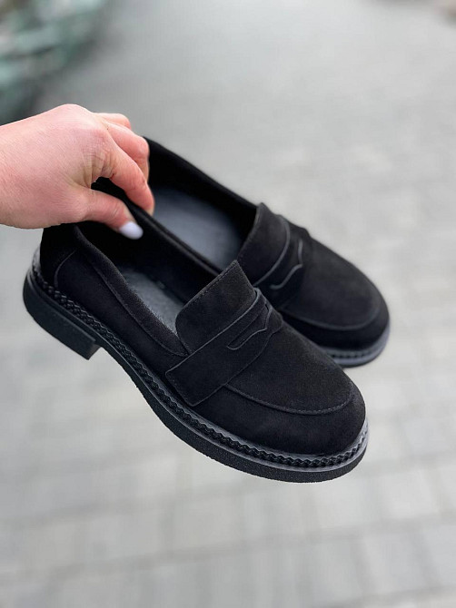 Zemira Туфлі жіночі ZEMIRA Астра/миндаль чорні (весна-осінь, замша натуральна) (5798) Коломия - фото 8