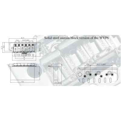 Бридж для гитары Paxphil WVP6SB Chrome Винница