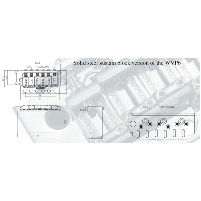 Бридж для гитары Paxphil WVP6SB Chrome Винница - изображение 2