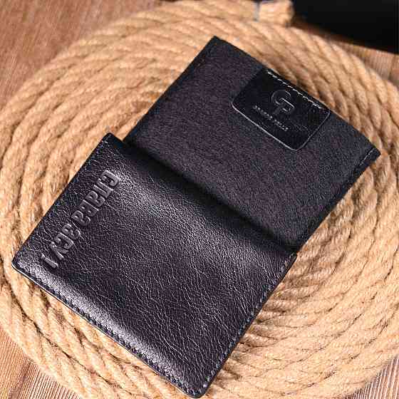 Кожаная обложка на военный билет Слава ЗСУ GRANDE PELLE 16745 Черная Киев