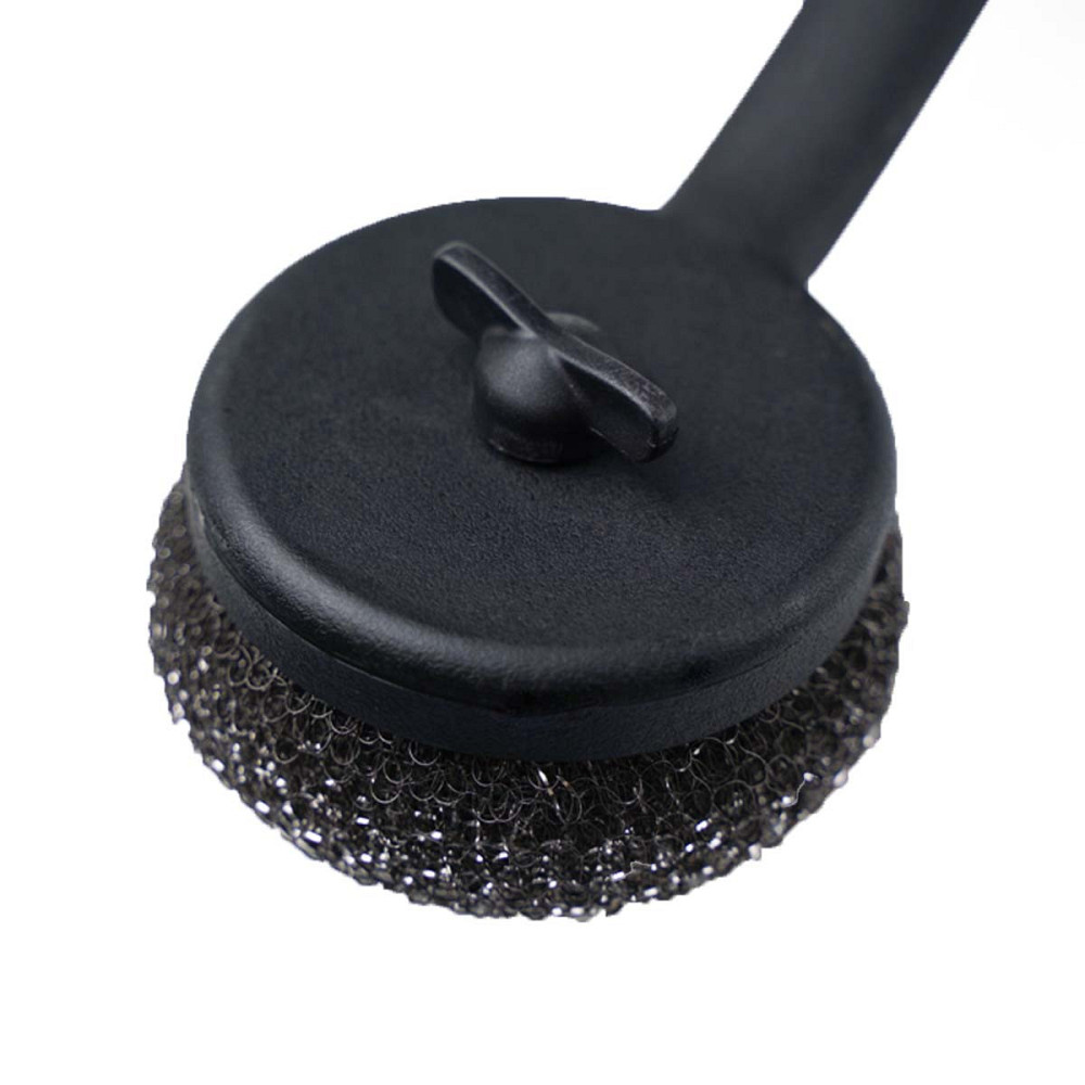 Кругла щітка з металевою губкою для гриля SANTOS, 2 змінні головки в комплекті 230100 Код: 011601 Ровно - изображение 2