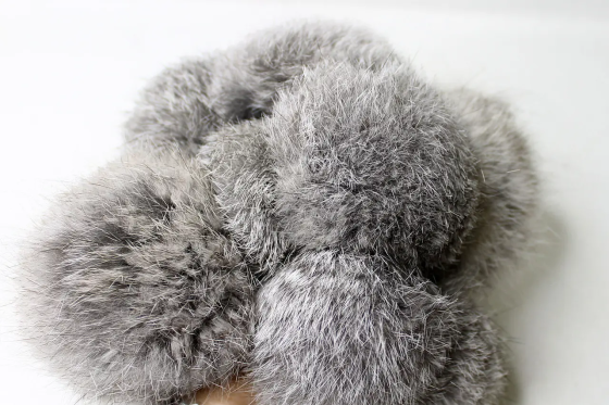 Помпони на дитячу шапку з натурального хутра кролика 7-8 см Шиншила Харків