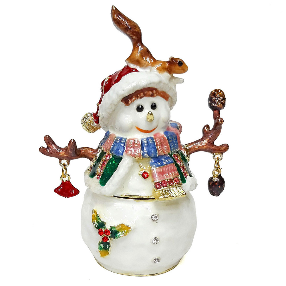 Скринька для ювелрних прикрас зі стразами Сніговик Київ - фото 1