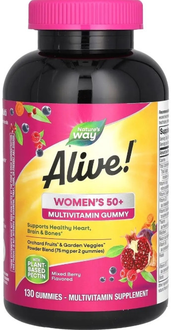 Мультивітаміни для жінок після 50, Women's 50+ Gummy Vitamins, Nature's Way, 130 жувальних цукерок Bio Київ - фото 1