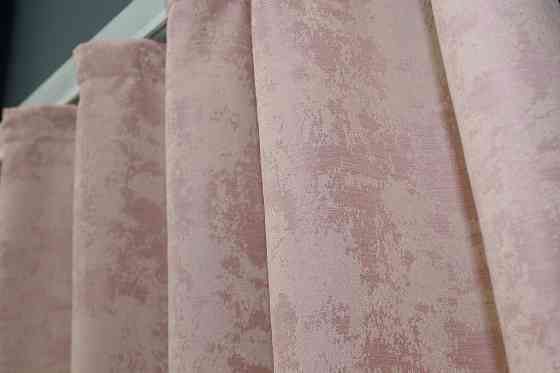 Комплект коротких штор VR-Textil Жакард Sultan YL № 1370ш Блідо-рожевий 130х170 см 2 шт (35-0090) Київ