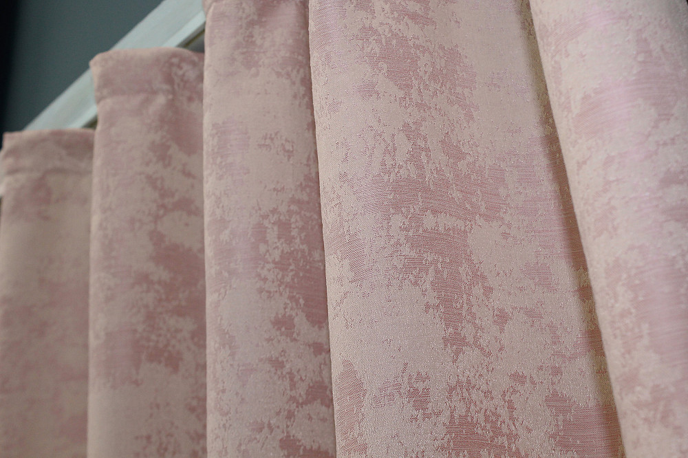 Комплект коротких штор VR-Textil Жаккард Sultan YL № 1370ш Бледно-розовый 130х170 см 2 шт (35-0090) Киев - изображение 5