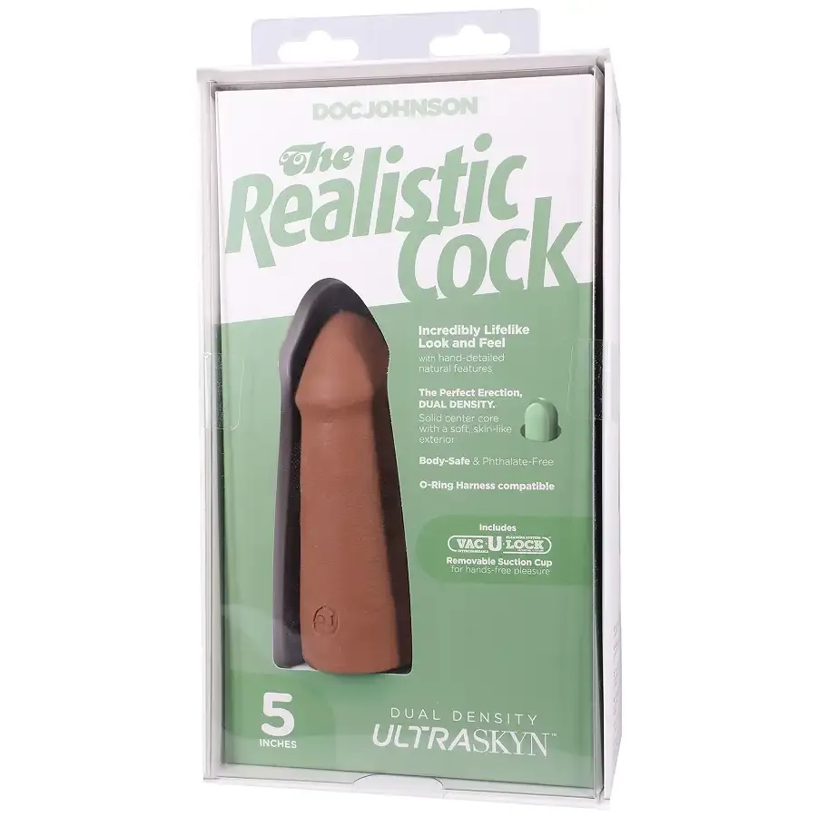 Фалоімітатор Doc Johnson The Realistic Cock ULTRASKYN - 5 Inch Caramel Львів - фото 10