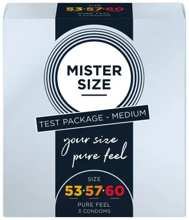 Набір презервативів Mister Size - pure feel - 53–57–60 (3 condoms), 3 розміри, товщина 0,05 мм Львів