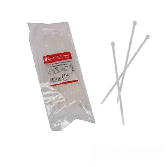 Стяжка кабельна 5х160 мм, 100 шт., білий Дніпро