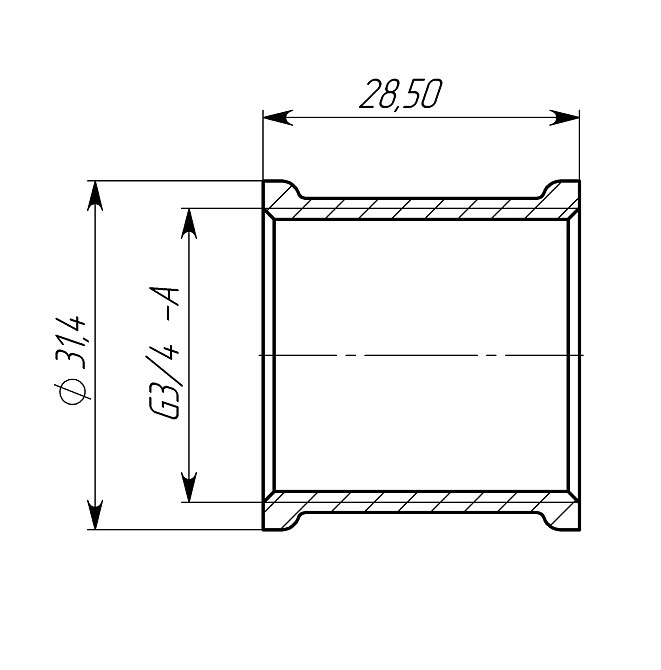 Муфта 3/4″ВВ латунна LM441S OPTIMUM (000030970) Київ - фото 3