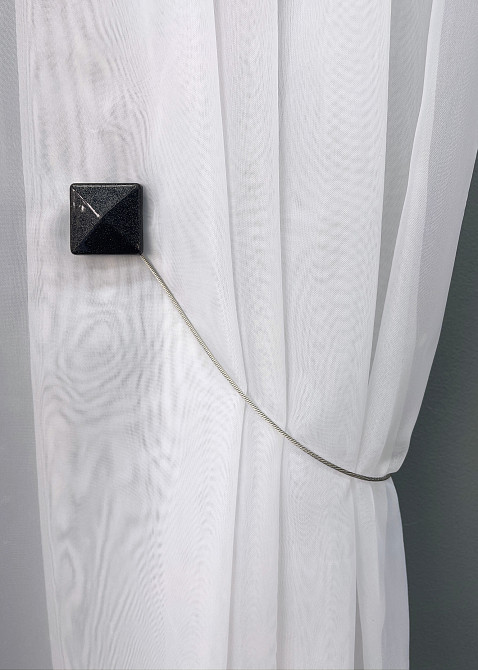 Магниты для штор и гардин Квадрат набор 2 шт Чёрный (81-133) Киев - изображение 2