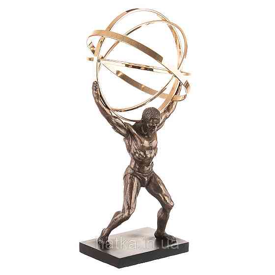 Статуэтка Veronese Атлант держащий небосвод 22х13 см полистоун с бронзовым покрытием 76696A4 Киев