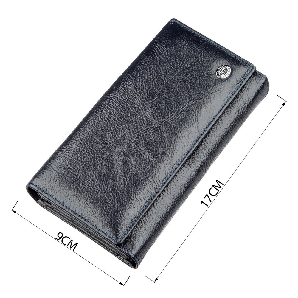 Кошелек-клатч с визитницей ST Leather 18880 Серо-синий Киев - изображение 8