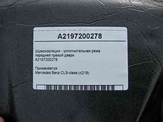 Mercedes-Benz  A2197200278 Шумоізоляція передніх правих дверей CLS C219 Одеса