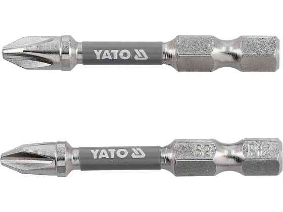 Насадка викруткова YATO PH2 х 50 мм. HEX 1/4", покрита нікелем, 2шт.[10] Одеса