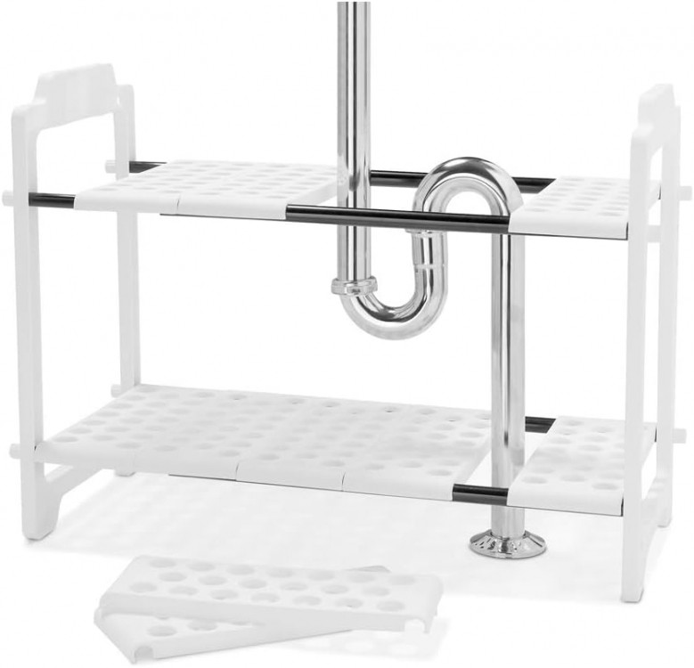 Раздвижная полка под раковину, под смеситель для шкафа с регулируемыми стойками Винница - изображение 1