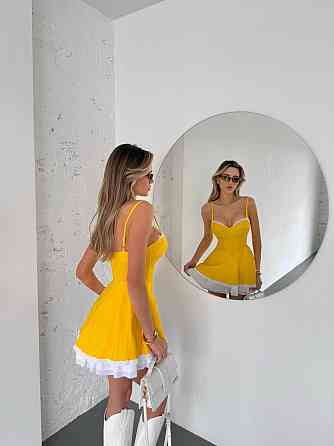 Жіноча стильна чарівність мініплаття бенгалін Жовтий, 46/48 Одеса