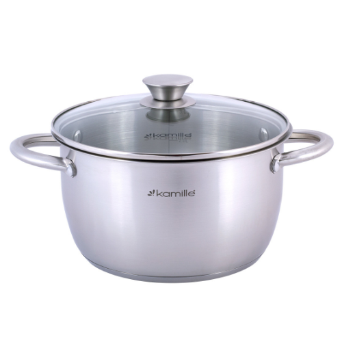 Набір каструль 6 предметів (каструлі 1,5/2/3л) нержавіюча сталь порожнисті ручки 4905 KAMILLE Житомир - изображение 2