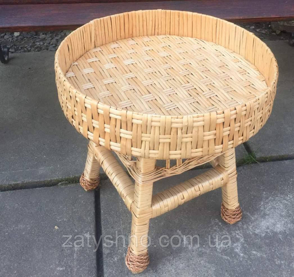 Столик плетений журнальний з високим бортиком Київ - фото 7