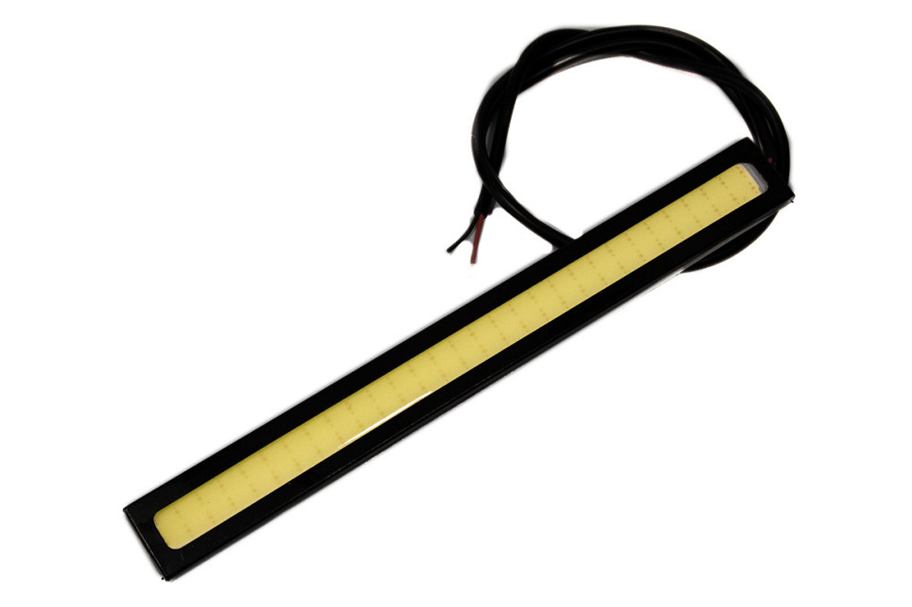 Ходові вогні HeadLight DRL COB 17 суцільне світло WHITE чорний корпус Харків - фото 2