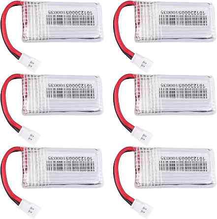 Акумулятор LiPo набір 6 шт 1S 3.7V 380mAh 25C, роз'єм Molex, для дронів Graupner Alpha 110, квадроко Київ