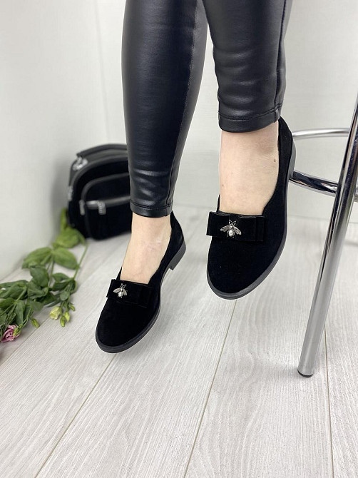 VIKTTORIO Туфлі жіночі VIKTTORIO АЙС чорні (весна-осінь, замша натуральна) (2698) Коломия - фото 6